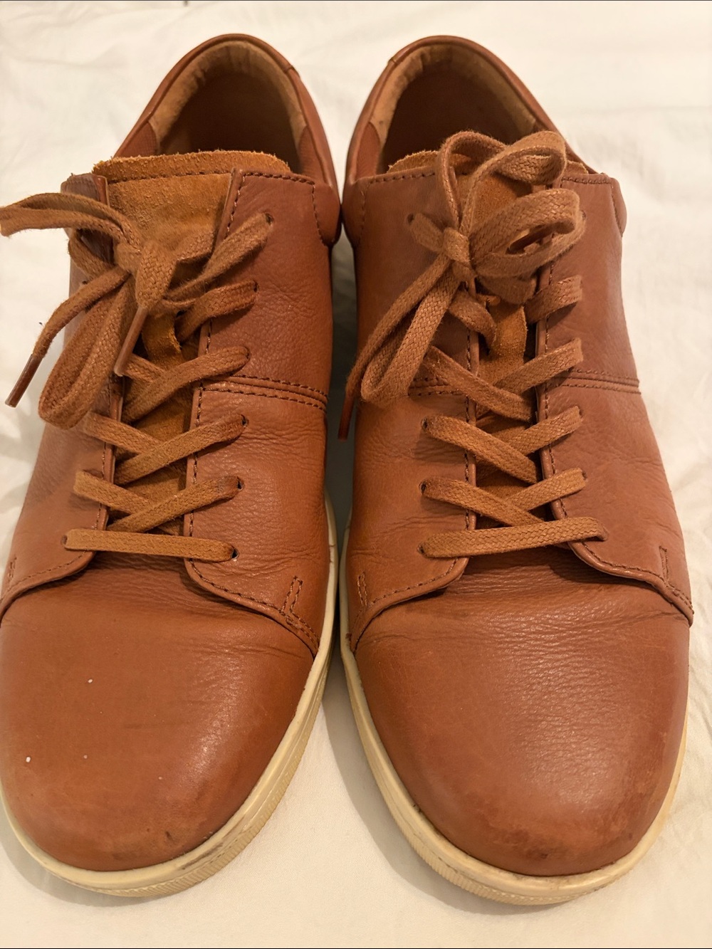 Men's Casual Clark’s size:11 Leather Sneakers in Cognac Brown
